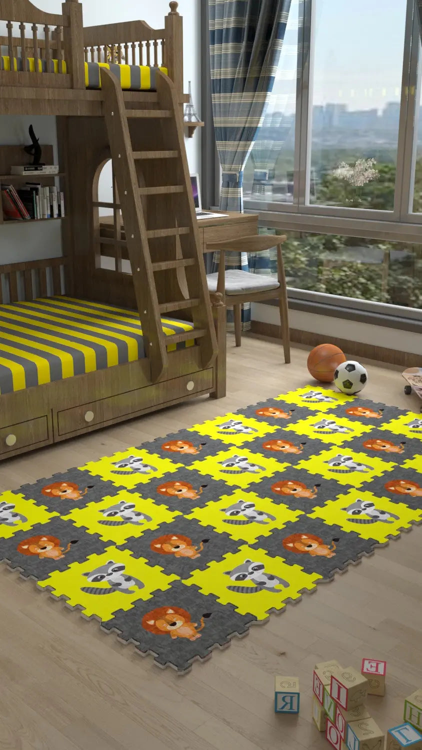 Baskılı-Çocuk-Odası-Halı-Modelleri Decozeyn