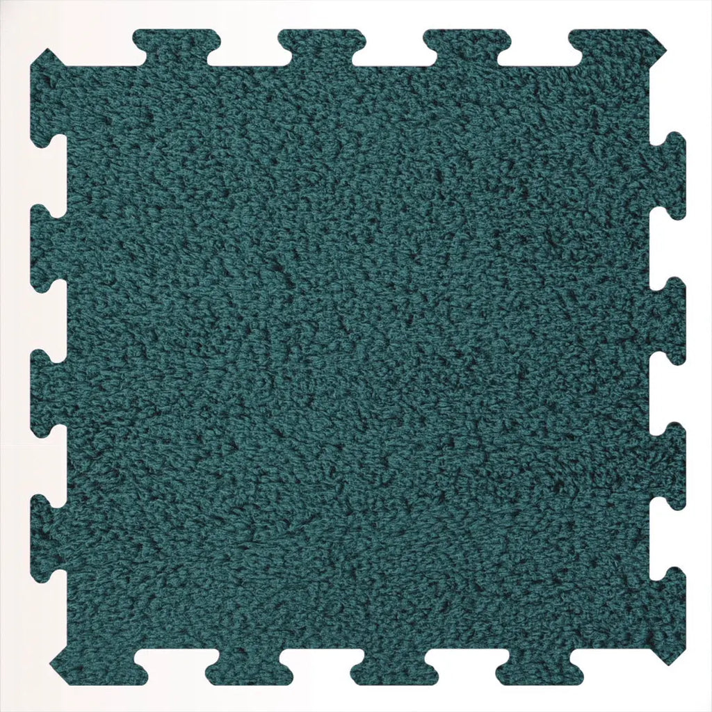 💚 DECOZEYN Zümrüt Yeşili Rengi Lüks Pelüş Kadife Puzzle Halı | Yumuşak Doku, Modüler Yapı | Salon, Oturma Odası ve Yatak Odası Decozeyn