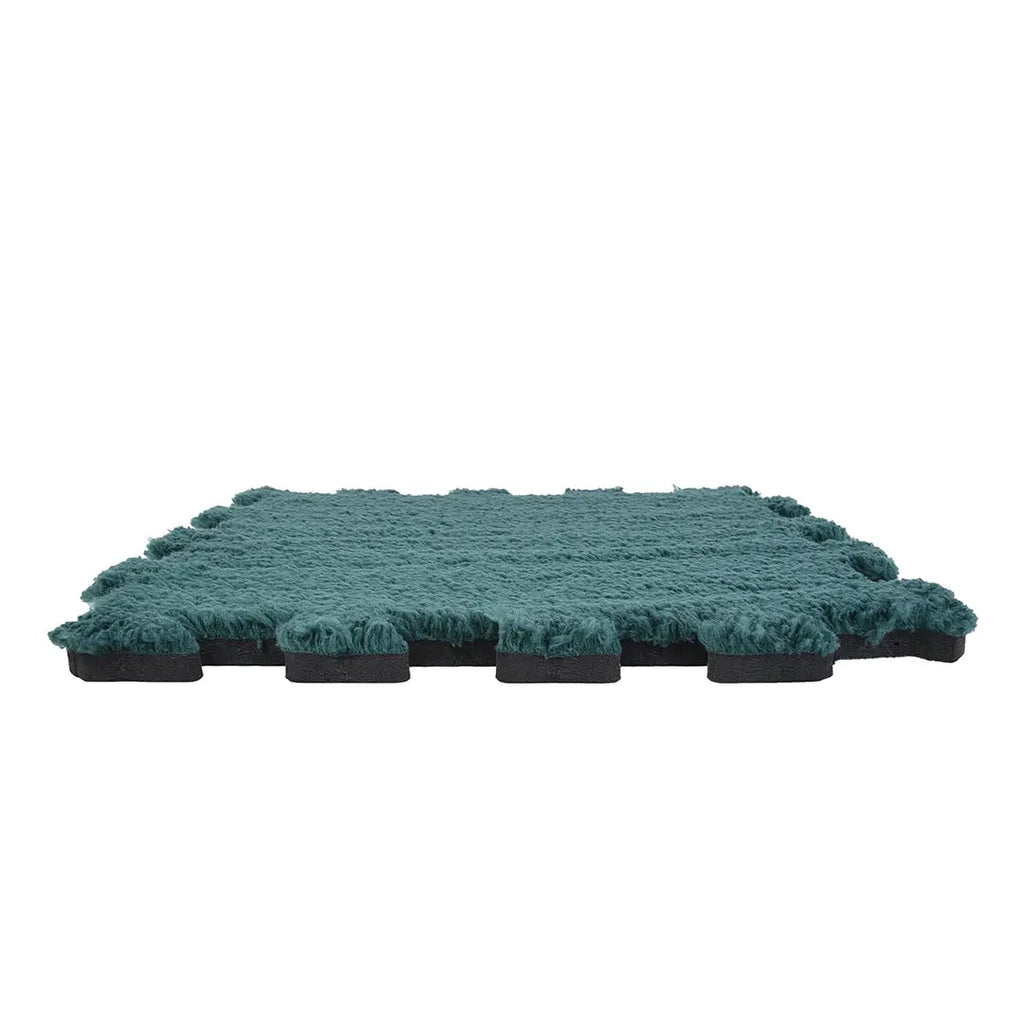 💚 DECOZEYN Zümrüt Yeşili Rengi Lüks Pelüş Kadife Puzzle Halı | Yumuşak Doku, Modüler Yapı | Salon, Oturma Odası ve Yatak Odası Decozeyn