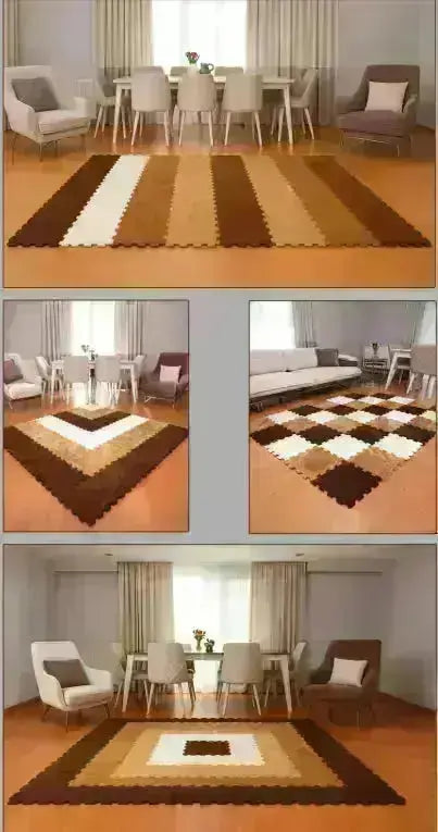 DECOZEYN Karlı Krallık Baskılı Puzzle Yapboz Halı! Çocuk Odası İçin Güvenli Oyun Alanı Decozeyn