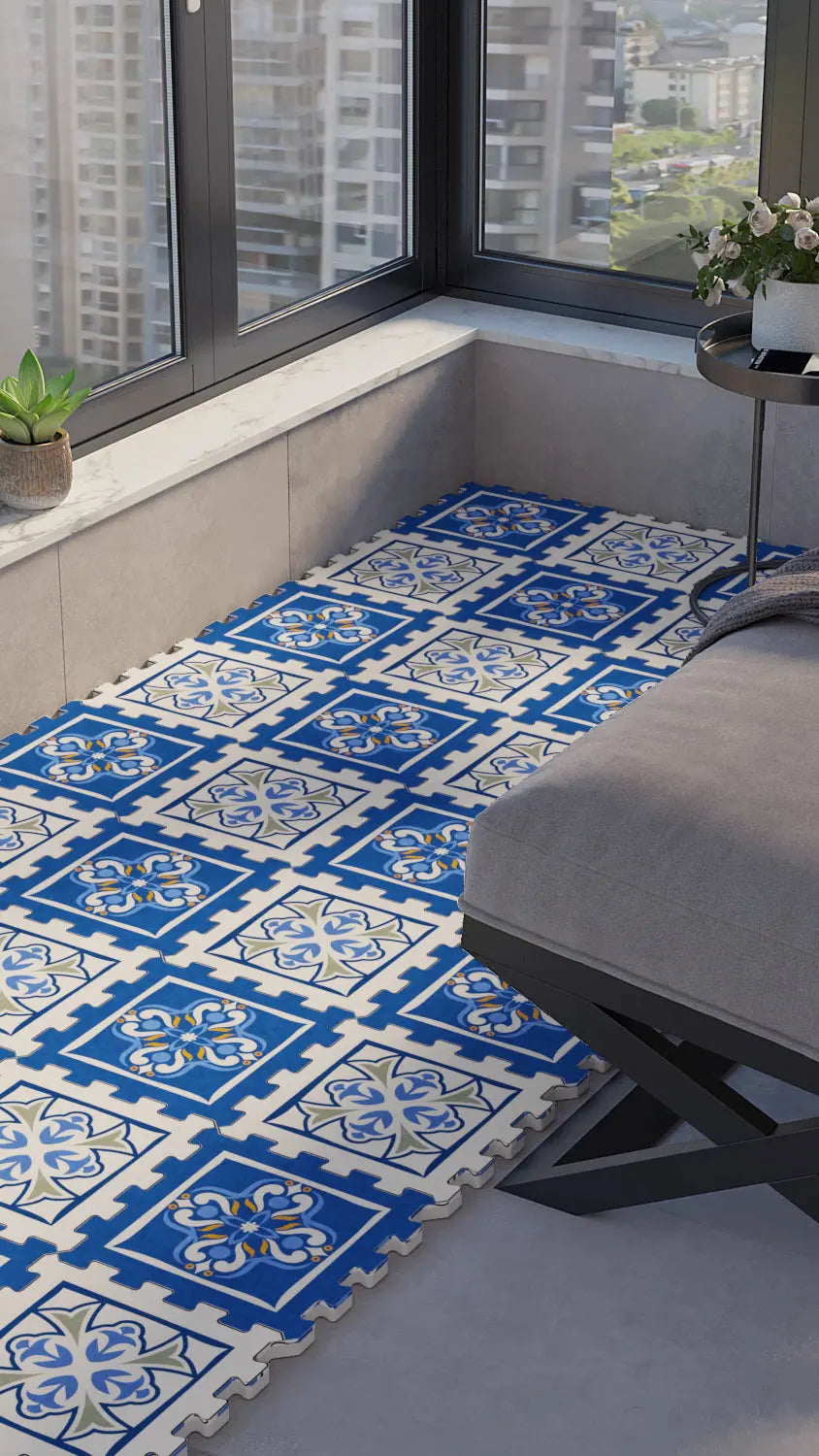 🟠 DECOZEYN Dama Desenli Turuncu ve Beyaz Ebru Sanatı Görünümlü Baskılı Puzzle Yapboz Zemin Halısı! Turuncu, Beyaz ve Açık Kahve Mutfak, Balkon ve Oturma Odası Decozeyn